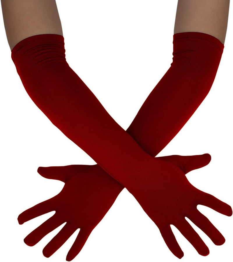 Sheface Men's and Women's 18" Spandex Long Gloves Stretchy Banquet Party Wedding Costume Gloves - Image 1